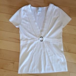 White House Black Market White Medium Sweater